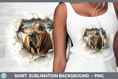 GorgeousDogs 3D Palm Tree Hole in he Wall Shirt design.