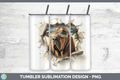 GorgeousDogs 3D Palm Tree Hole in he Wall Tumbler design.