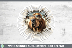 GorgeousDogs 3D Palm Tree Hole in he Wall Wind Spinner design.