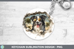 GorgeousDogs 3D Palm Tree Hole in he Wall Keychain design.