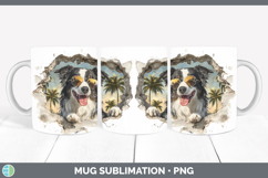 GorgeousDogs 3D Palm Tree Hole in he Wall Mug Wrap design.