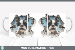 GorgeousDogs 3D Palm Tree Hole in he Wall Mug Wrap design.