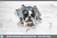 GorgeousDogs 3D Palm Tree Hole in he Wall Wind Spinner design.