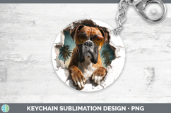 GorgeousDogs 3D Palm Tree Hole in he Wall Keychain design.