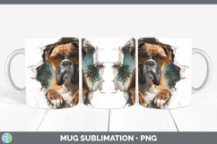 GorgeousDogs 3D Palm Tree Hole in he Wall Mug Wrap design.