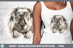 GorgeousDogs 3D Palm Tree Hole in he Wall Shirt design.