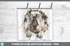 GorgeousDogs 3D Palm Tree Hole in he Wall Tumbler design.