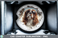 GorgeousDogs 3D Palm Tree Hole in he Wall Car Coaster design.