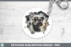 GorgeousDogs 3D Palm Tree Hole in he Wall Keychain design.