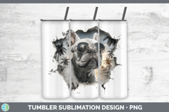 GorgeousDogs 3D Palm Tree Hole in he Wall Tumbler design.
