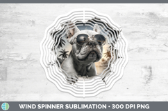 GorgeousDogs 3D Palm Tree Hole in he Wall Wind Spinner design.