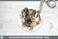 GorgeousDogs 3D Palm Tree Hole in he Wall Keychain design.
