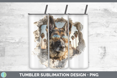 GorgeousDogs 3D Palm Tree Hole in he Wall Tumbler design.
