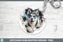 GorgeousDogs 3D Palm Tree Hole in he Wall Keychain design.