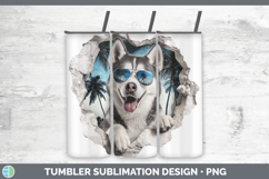 GorgeousDogs 3D Palm Tree Hole in he Wall Tumbler design.