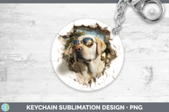 GorgeousDogs 3D Palm Tree Hole in he Wall Keychain design.