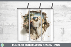 GorgeousDogs 3D Palm Tree Hole in he Wall Tumbler design.
