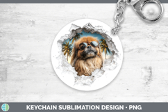 GorgeousDogs 3D Palm Tree Hole in he Wall Keychain design.