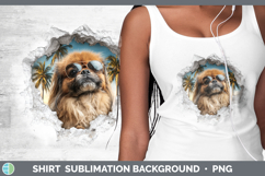 GorgeousDogs 3D Palm Tree Hole in he Wall Shirt design.