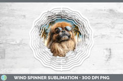 GorgeousDogs 3D Palm Tree Hole in he Wall Wind Spinner design.