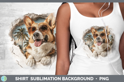 GorgeousDogs 3D Palm Tree Hole in he Wall Shirt design.