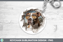 GorgeousDogs 3D Palm Tree Hole in he Wall Keychain design.