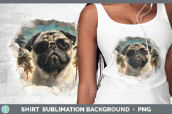GorgeousDogs 3D Palm Tree Hole in he Wall Shirt design.