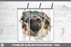 GorgeousDogs 3D Palm Tree Hole in he Wall Tumbler design.