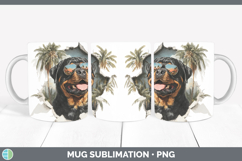 GorgeousDogs 3D Palm Tree Hole in he Wall Mug Wrap design.