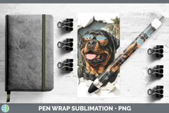 GorgeousDogs 3D Palm Tree Hole in he Wall Pen Wrap design.