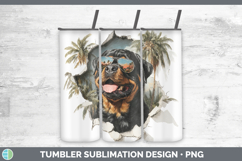 GorgeousDogs 3D Palm Tree Hole in he Wall Tumbler design.