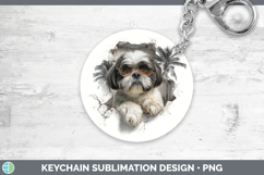 GorgeousDogs 3D Palm Tree Hole in he Wall Keychain design.