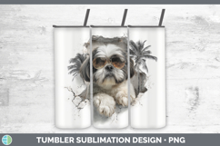 GorgeousDogs 3D Palm Tree Hole in he Wall Tumbler design.