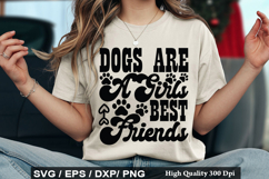 Best Friend SVG Design - Dogs Are A Girls Best Friends Product Image 5
