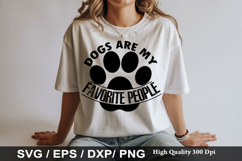Dogs are my favorite people - Dog Bandana SVG Design Product Image 1