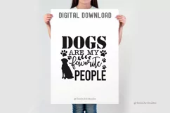 Dogs Are My Favorite People SVG Cut File | Dog Saying Svg Product Image 3