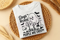 Dogs Because People Are Creepy SVG, Funny Halloween SVG Product Image 4