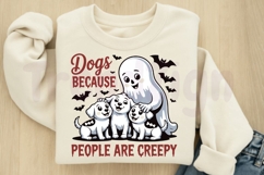 Dogs Because People Are Creepy SVG, Funny Halloween SVG Product Image 5