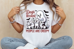 Dogs Because People Are Creepy SVG, Funny Halloween SVG Product Image 8