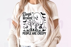 Dogs Because People Are Creepy SVG, Funny Halloween SVG Product Image 3