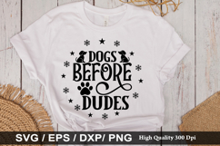 Dogs before dudes SVG - Christmas Dog Design Product Image 1