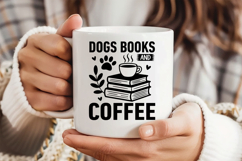 Dogs Books and Coffee SVG, Book Lover SVG, Reading SVG Product Image 3