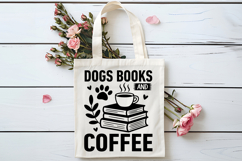 Dogs Books and Coffee SVG, Book Lover SVG, Reading SVG Product Image 4