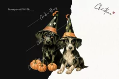Whimsical Vintage Dogs Clipart | Halloween PNG Product Image 2