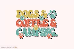 Dogs Coffee Camping PNG, Summer Camping SVG T-shirt Design Product Image 1