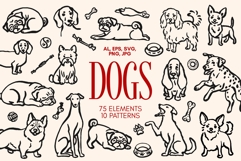 Hand-Drawn Dogs Cliparts Set Product Image 1