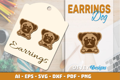 Dog Earrings Lasercut | Modern Laser Cut Wood Earrings BUNDL Product Image 4