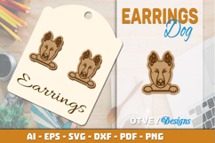 Dog Earrings Lasercut | Modern Laser Cut Wood Earrings BUNDL Product Image 9