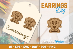 Dog Earrings Lasercut | Modern Laser Cut Wood Earrings Product Image 1