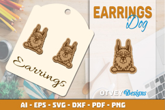 Dog Earrings Lasercut | Modern Laser Cut Wood Earrings BUNDL Product Image 12